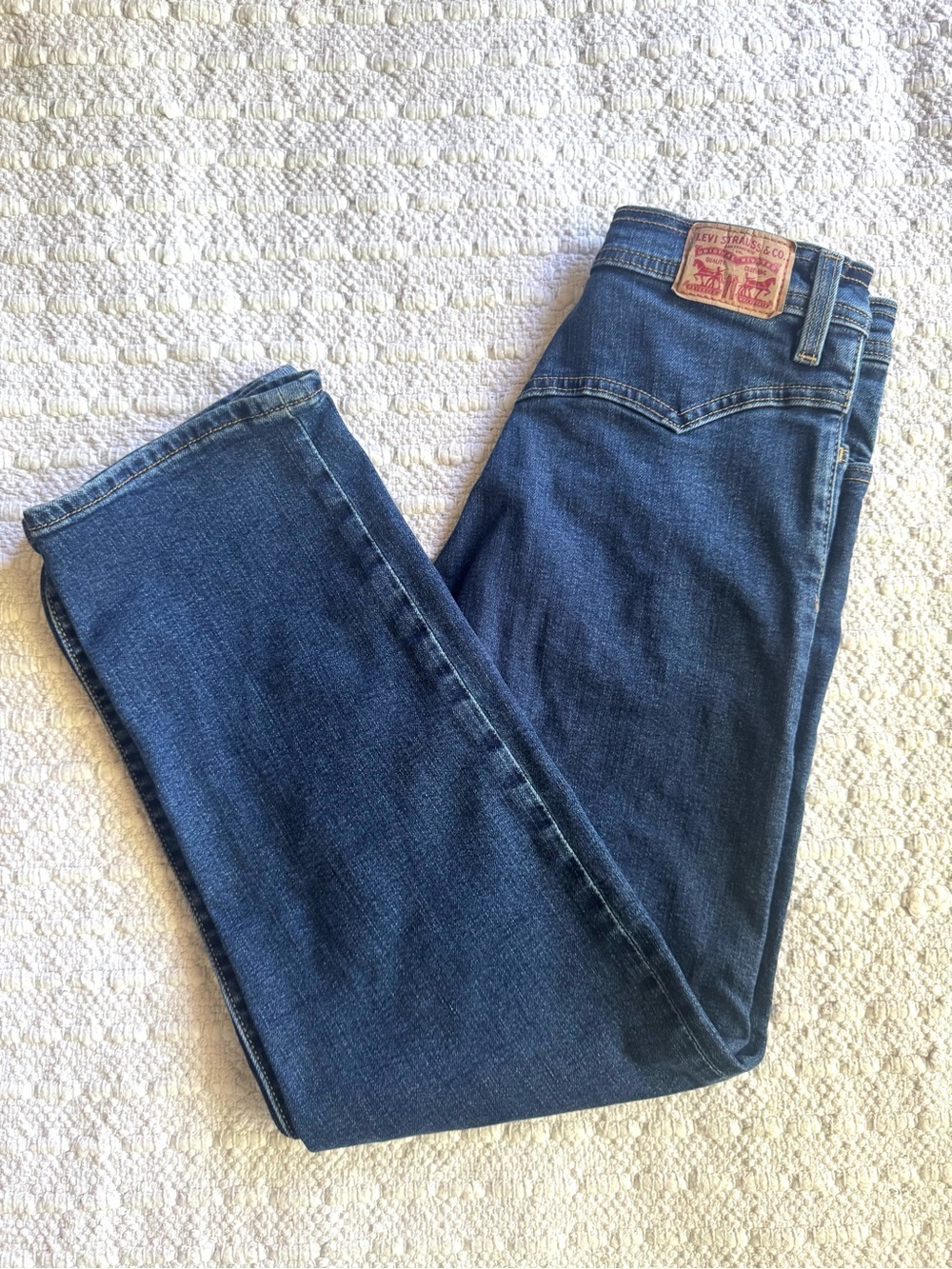 Levi’s Ribcage Straight Ankle High-Rise Jeans in Dark Blue Size 27 - Picture 3 of 6